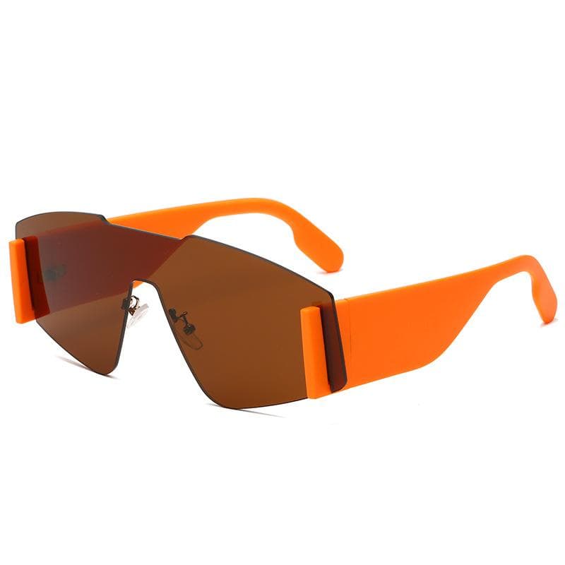 New Fashion Women Large Frame Sunglasses Vintage Designer Sun Glasses Trendy Wide Legs Oculos De Sol As shown in the figu
