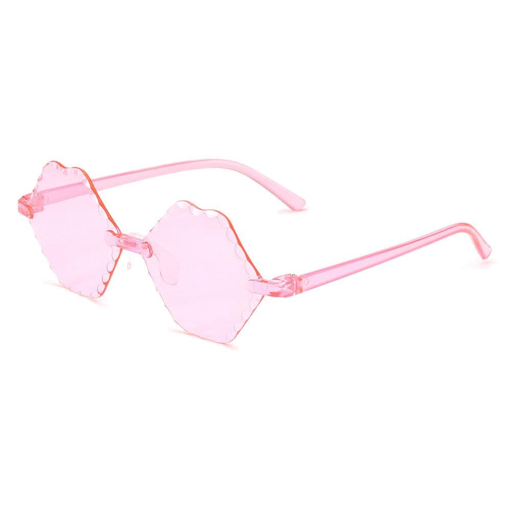 Fashion rimless Kids Sunglasses UV Protection Boys Girls Classic Children Eyewear Lentes De Sol Gafas lips Sun Glasses