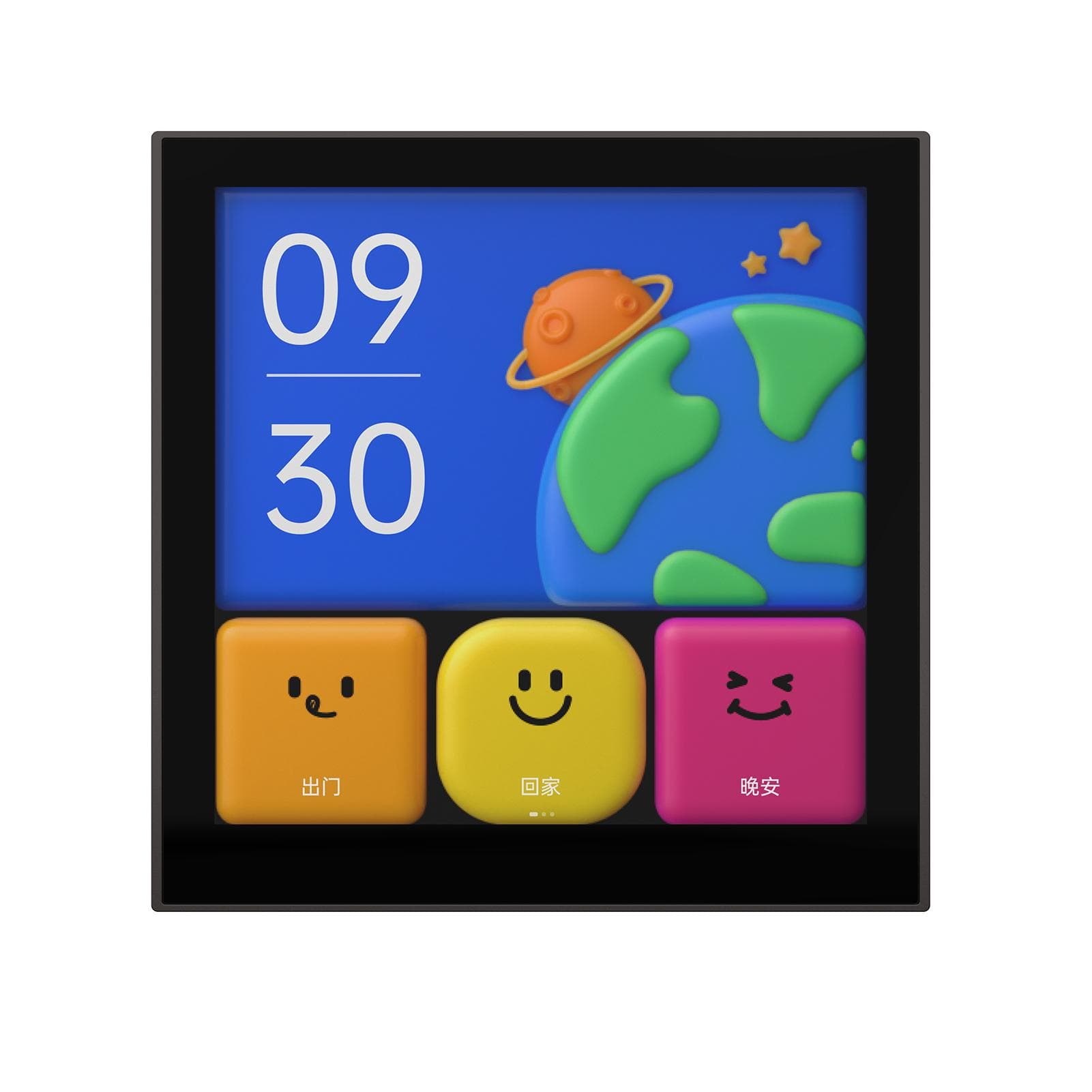 Aqara Smart Switch S1E Touch Control 4inch Full LED Timer Calendar Power Statistics Scene Setting dark gray