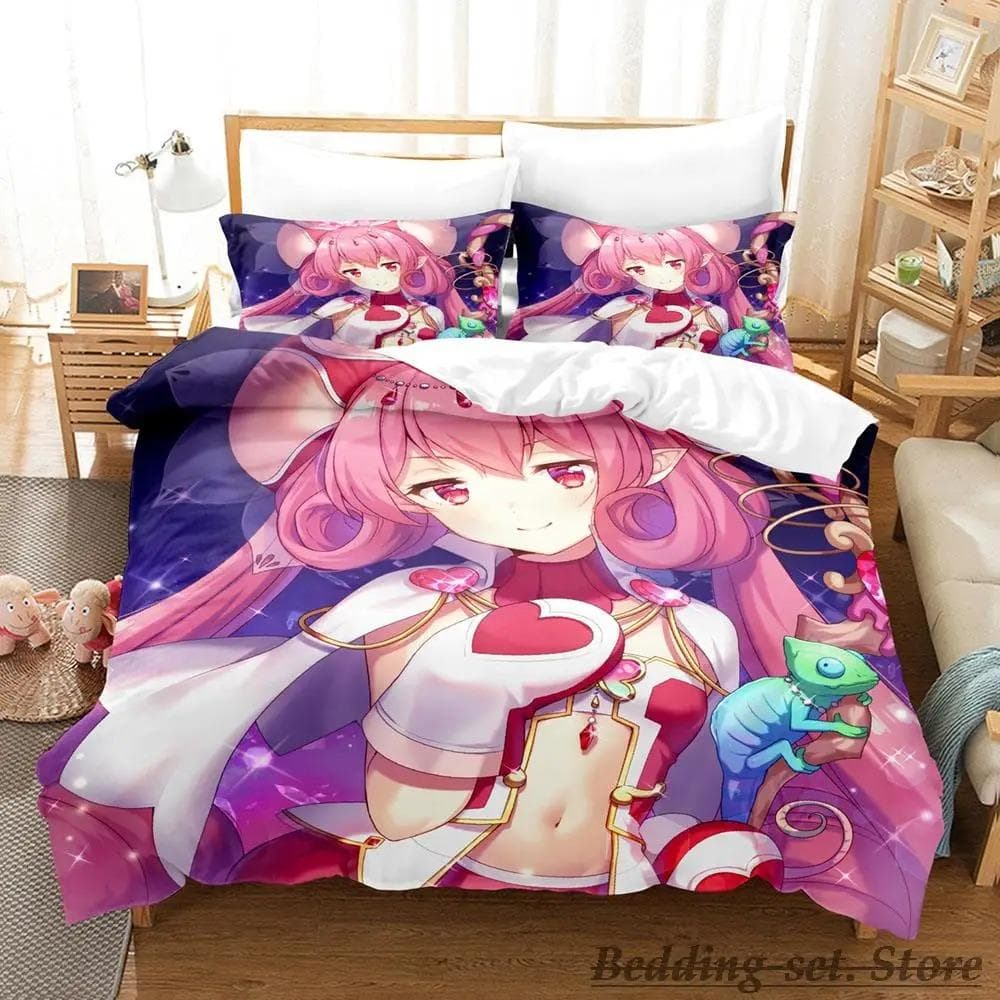 Pink Neneka Bedding Set Single Twin Full Queen King Size Bed Set Adult Kid Bedroom Duvetcover Sets Anime parure de lit Bed 70x133cm 2pcs