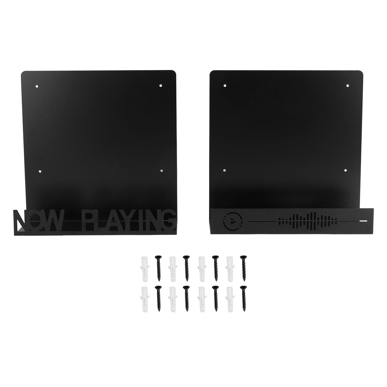 2 Pcs Record Wall Mounted Rack Sturdy Metal Decorative Record Storage Display Holder