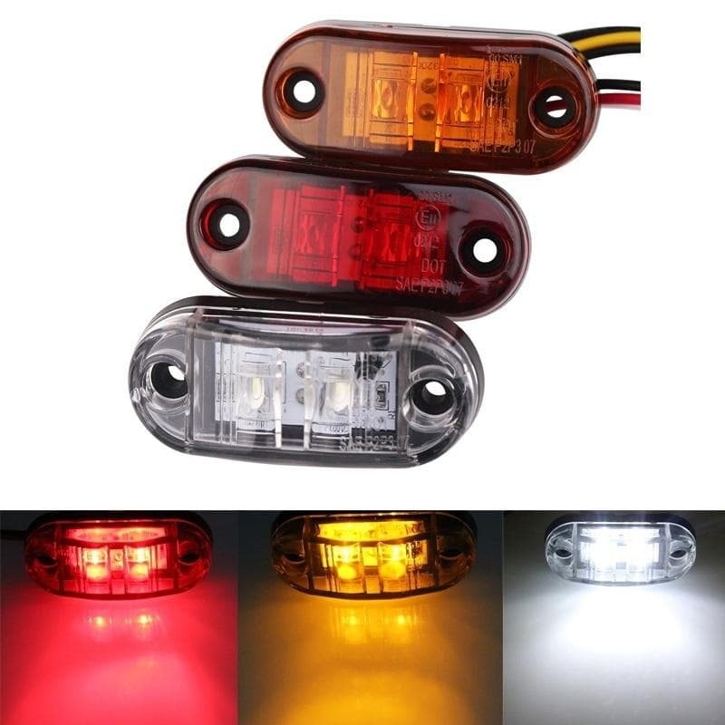 1pc 24v 12v Led Side Marker Lights for Trailer Trucks Caravan Side Clearance Marker Light Lamp yellow