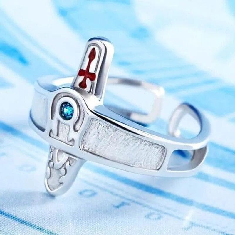 Sword Art Online Retro Kirito Asuna Cross Metal Ring Fashion Men and Women Couple Rings