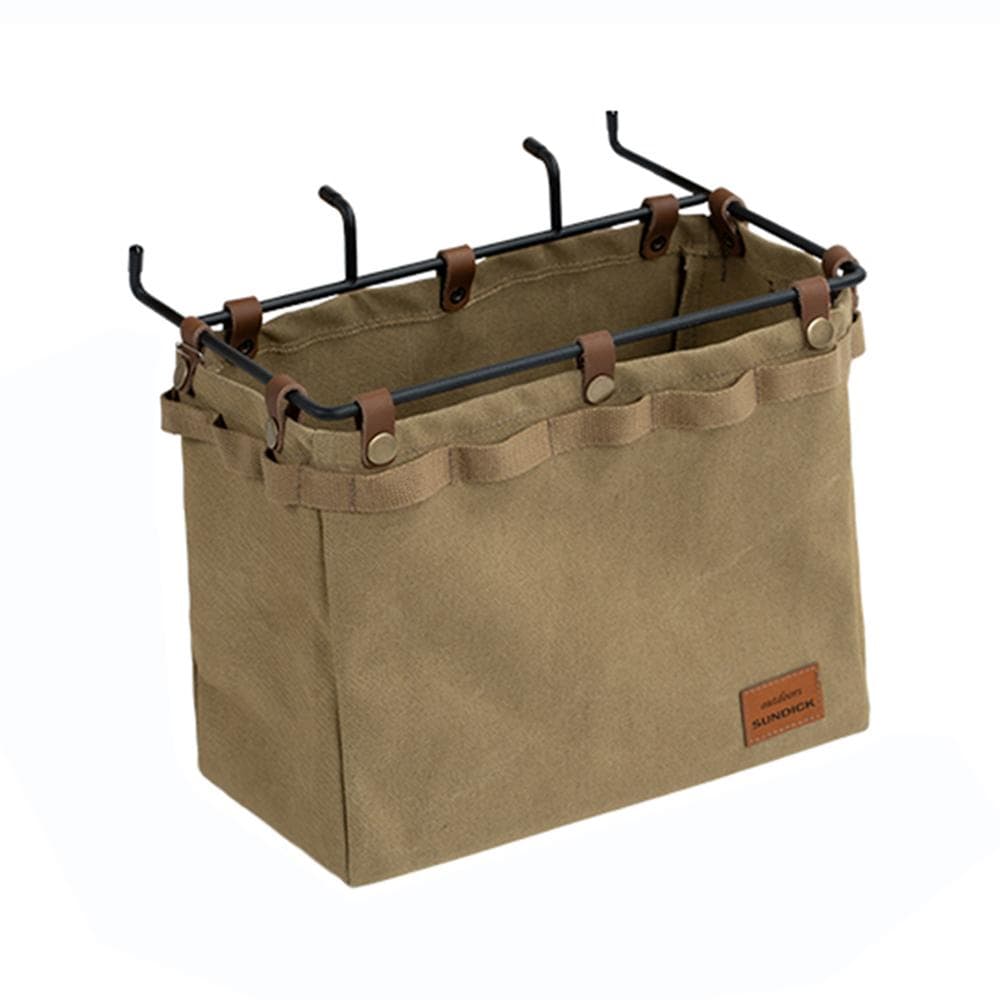 Picnic Table Side Hanging Bag Desk Storage Box Hanging Beside Organizer Tableware Clothes Storage khaki
