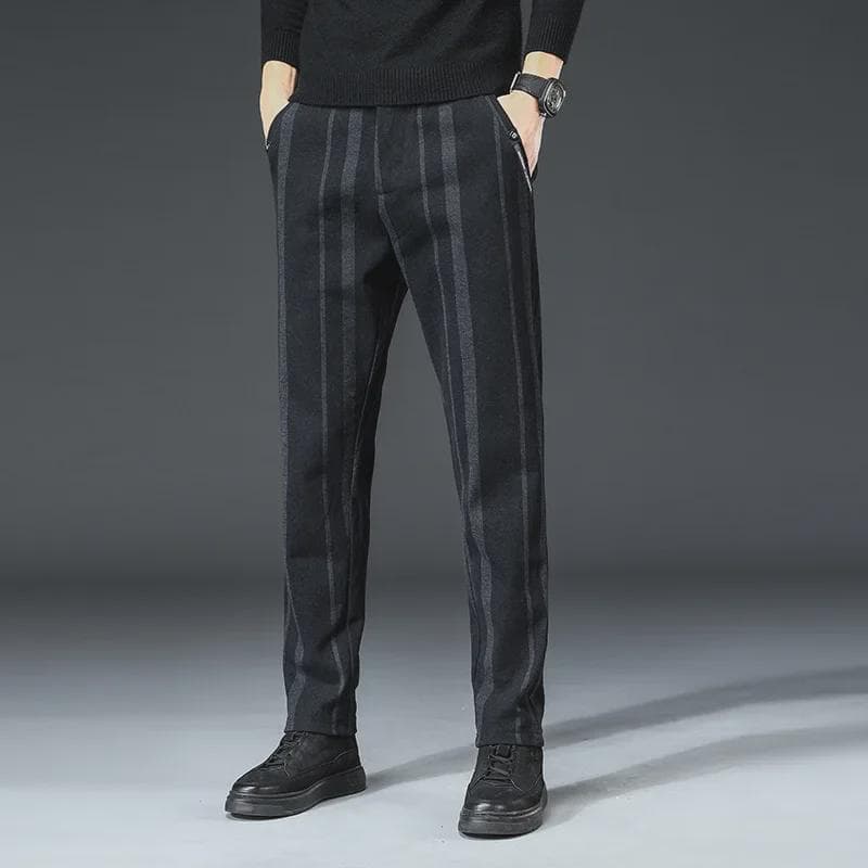 Xintang Men's Slim Straight Striped Elastic Casual Trousers 28 (2ft 1) 100 jin