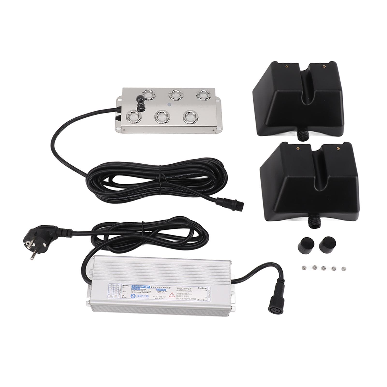 6 Head Mist Maker 304 Stainless Steel IP67 Waterproof Ultrasonic Pond Fogger Humidifier with Buoy