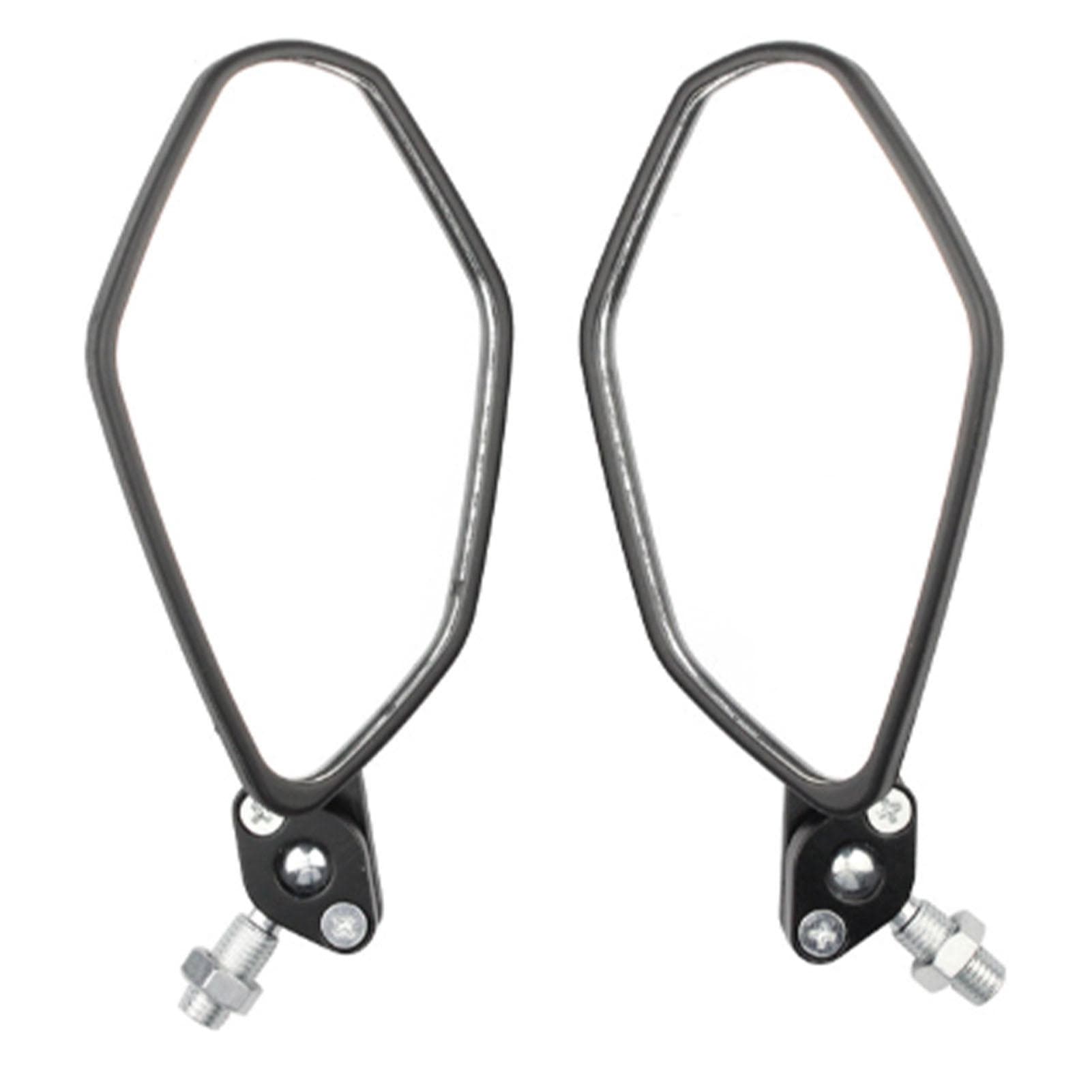 2pcs Motorcycle Rear View Mirror Clear Vision Adjustable Waterproof Universal Handlebar Mirror