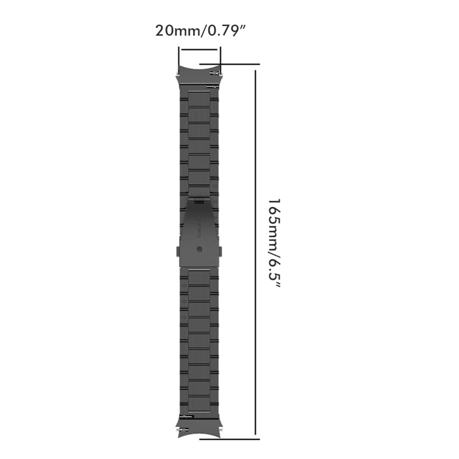 Solid Stainless Steel Compatible for Samsung Galaxy Watch5 Replacement Straps Metal Watch Band black
