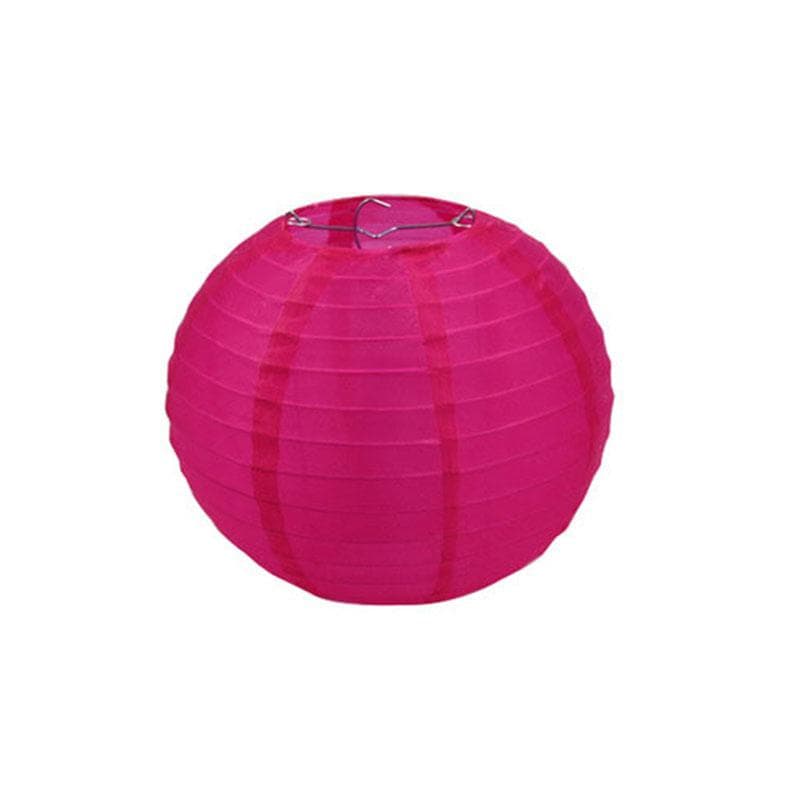1Pcs Waterproof Lantern Outdoor Courtyard Decoration Rainproof Silk Fabric Folding Steel Wire Advertising Lanterns 8inch rose red