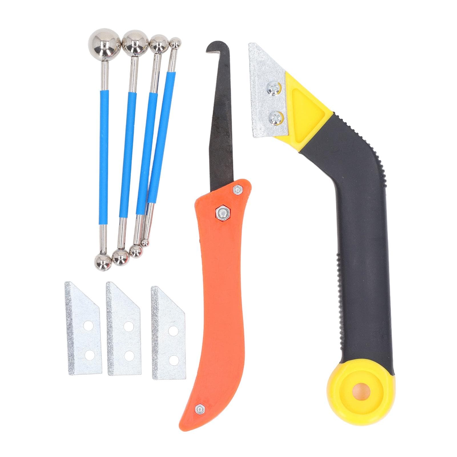 Caulking Tool Kit Angled Grout Saw Double Ended Ball Tiling Tool for Tile Joint Cleaning Filling