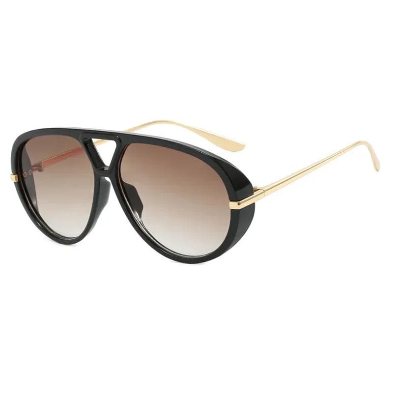Oversized Women Sunglasses Fashion Large Frame Yellow Lens UV Protection Luxury Designer Sun Glasses 1PC