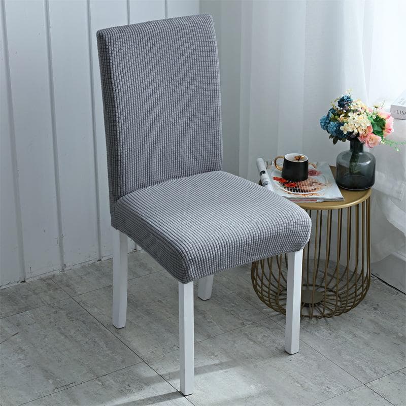 Plaid Chair Cover Simple Chair Cover Corn Velvet Half Pack Household Hotel Thickened Chair Cover Elastic One-Piece Chair Cover Cover A