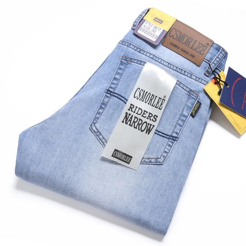 Jeans Men Straight Loose Elastic Slim Spring and Autumn Models Nostalgia Long Trousers Men Tide Trousers 29