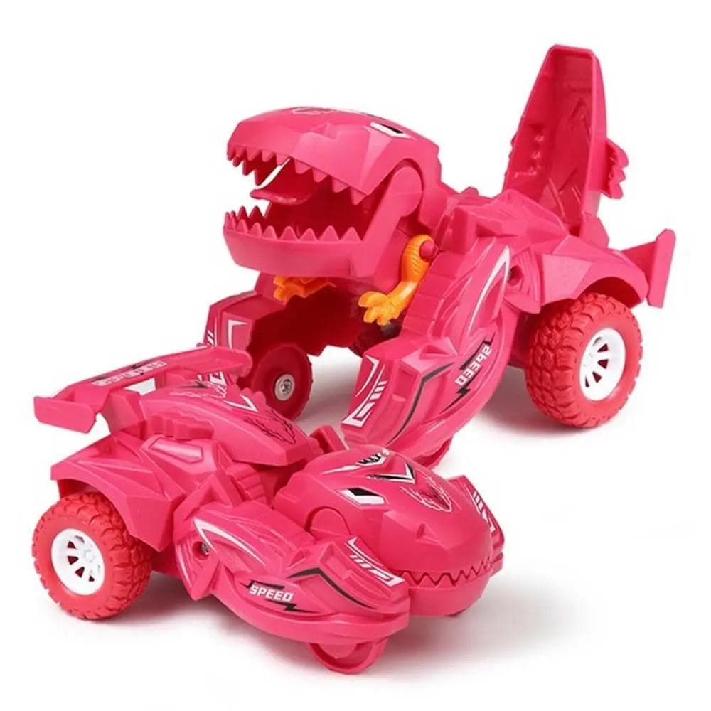 Creative Dinosaur Deformation Car Dinosaur Cars Combined Into One Transformer Dinosaur Models Car Toys Stunt Vehicles Toy Gifts red