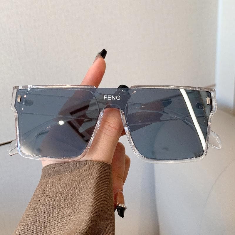 Fashion Sunglasses Men Women Oversized Square Frame Punk Glasses UV400 Protection Large Eyewear Shades Designer Brand