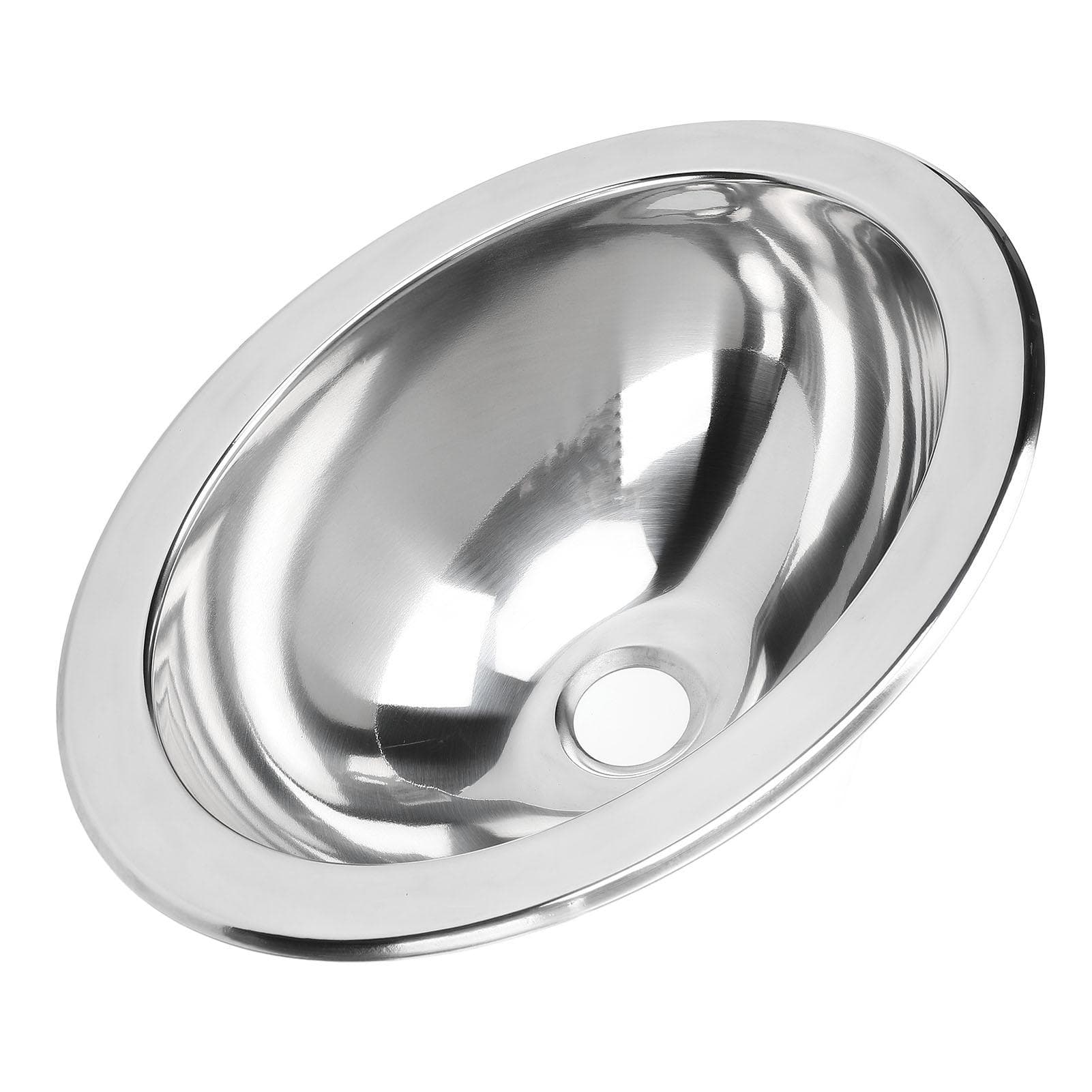 Single Bowl Bar Sink 340 X 270 X 120mm Polished Stainless Steel Kitchen Sink with 40mm Drain Hole