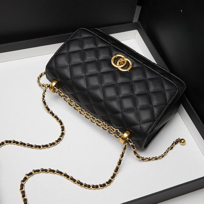 Small Fragrant Wind Diamond Chain Handbag Fashion Shoulder Crossbody Bag Small Square Bag