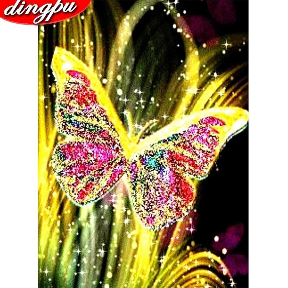 5D Diamond Painting Butterfly Full Drill Arrival Diamond Embroidery Art Home Decoration 20X30CM