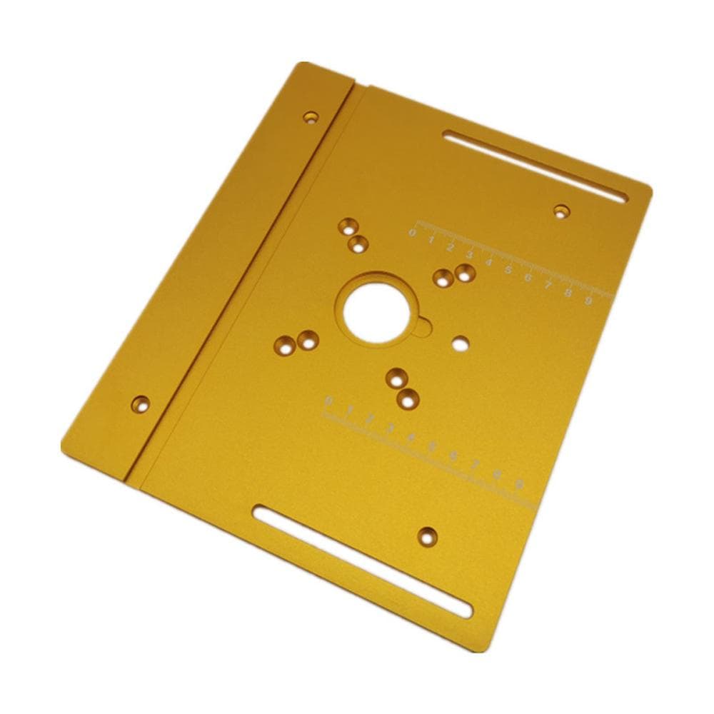 Set of 3 Router Table Insert Plate Aluminum Alloy Wood Milling Flip Board Trimming Machine 1PC gold