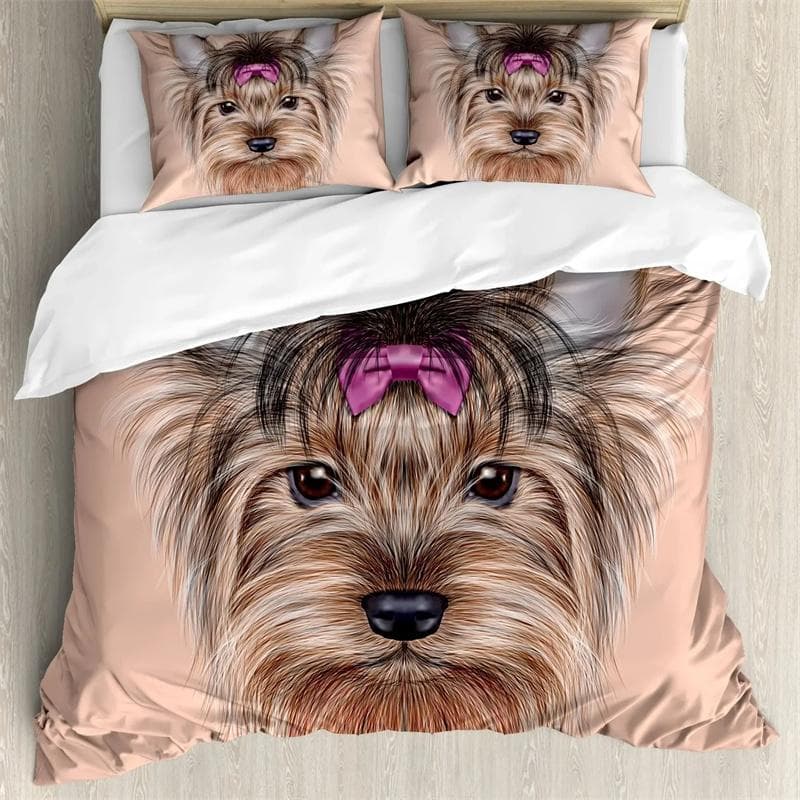 Pomeranian Dog King Queen Duvet Cover Puppy Bedding Set for Teens Adults Pet Animal Colorful Sky 2/3pcs Polyester Quilt Cover 135X200cm