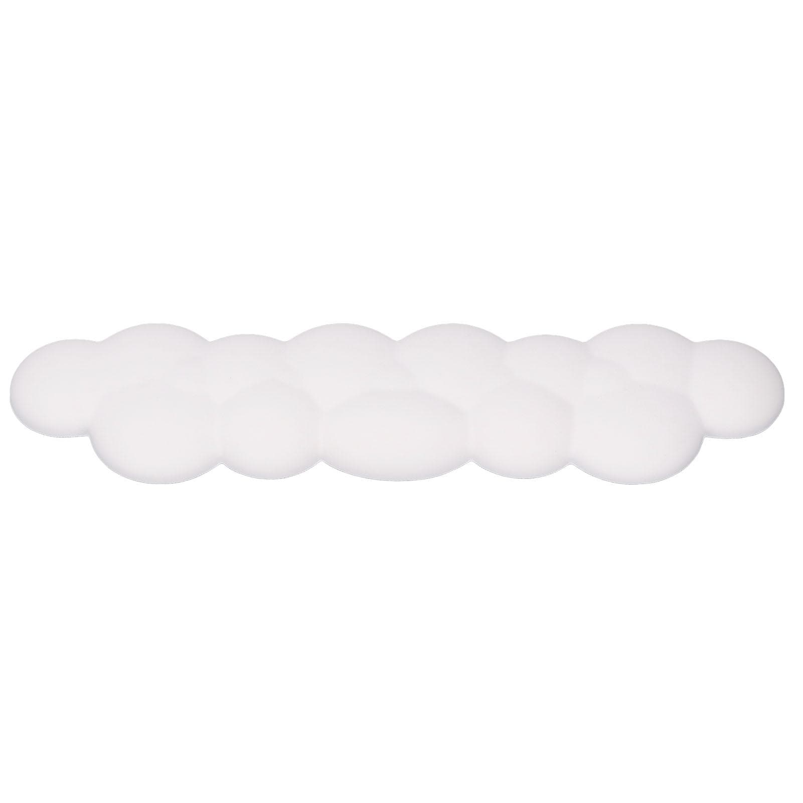 Cloud Keyboard Wrist Rest Smoothly PU Leather Keyboard Palm Rest Skid Resistant Ergonomic Wrist Pad white