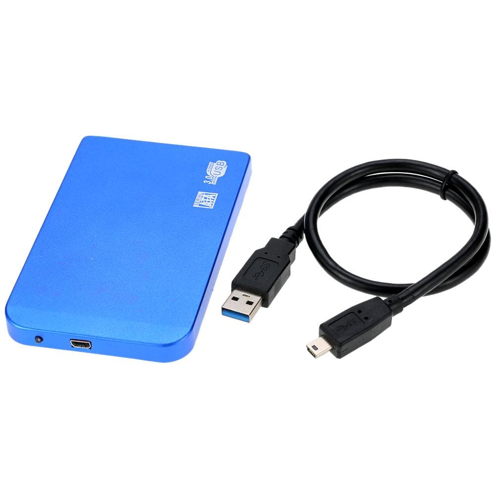 Slim Super Speed 6Gbps Aluminum 2TB 2.5  SATA SSD HDD Hard Disk Drive Box USB 3.0 External 2.5in blue