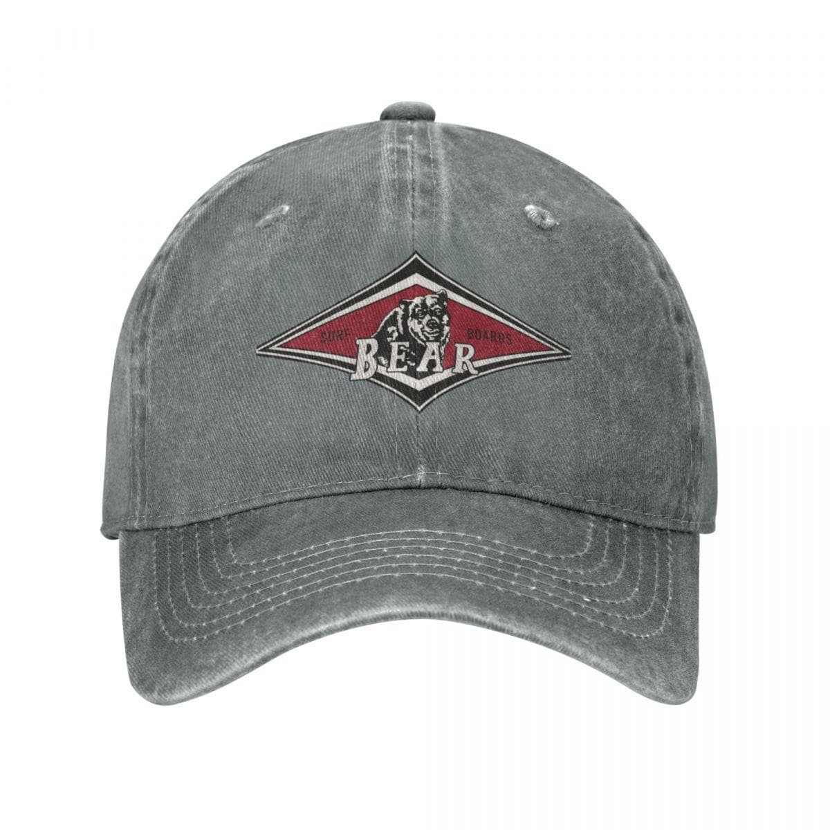 Vintage Surfing Bear Big Wednesday cult Surfboard surf logo diamond retro T shirt Baseball Cap Sun Cap Beach Unisexs Cap Women'S