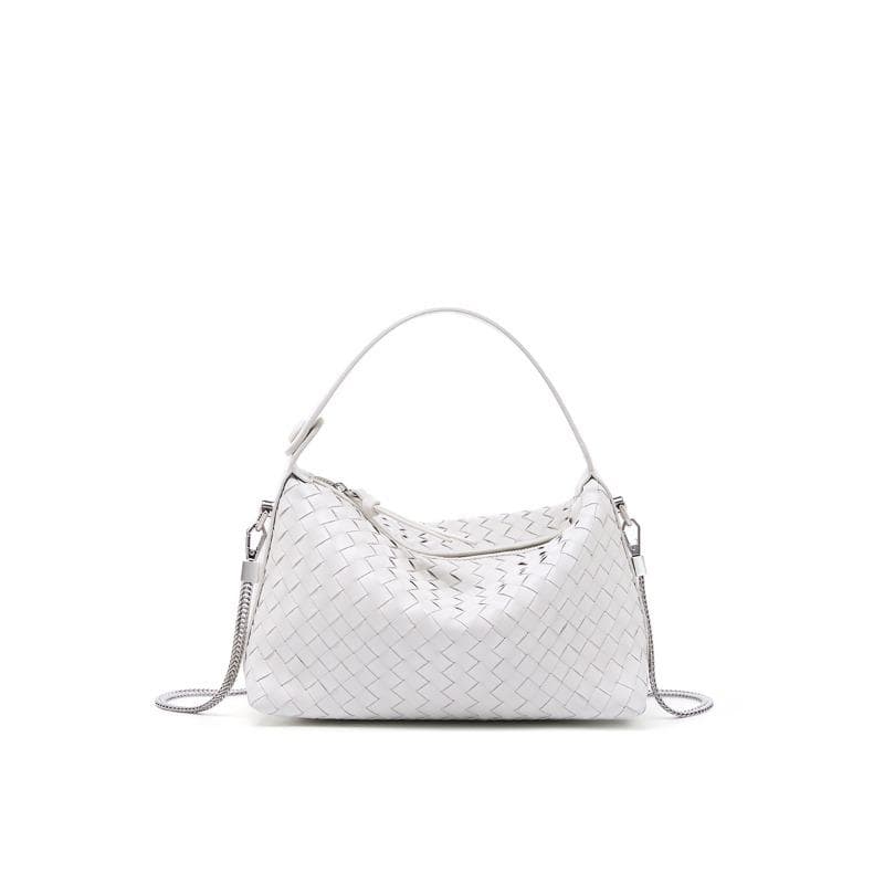 Niche Leather Woven Dumpling Bag Sheepskin Chain Crossbody Bag Women's Pillow Bag Handbag
