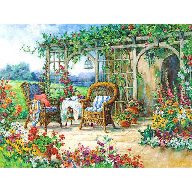 5D DIY Diamond Painting Sunny Morning Full Round Diamond Embroidery Cross Stitch Rhinestone 20X30CM