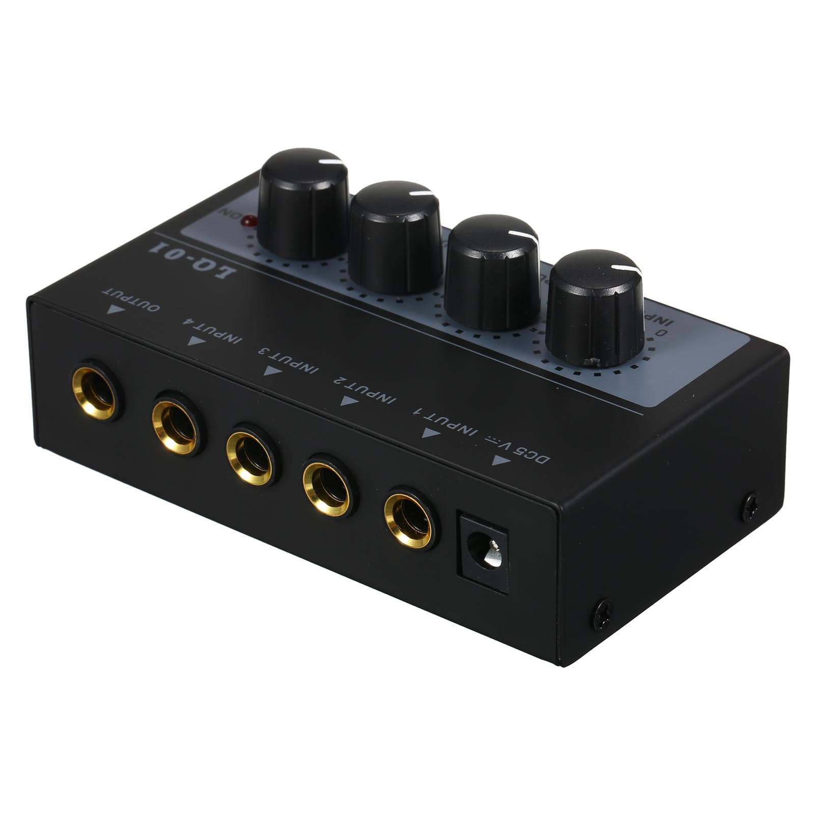 Ultra Low Noise 4 Channel Mixer 4 Input 1 Output DC 5V Portable Mini Audio Mixer Microphone Guitar US Plug