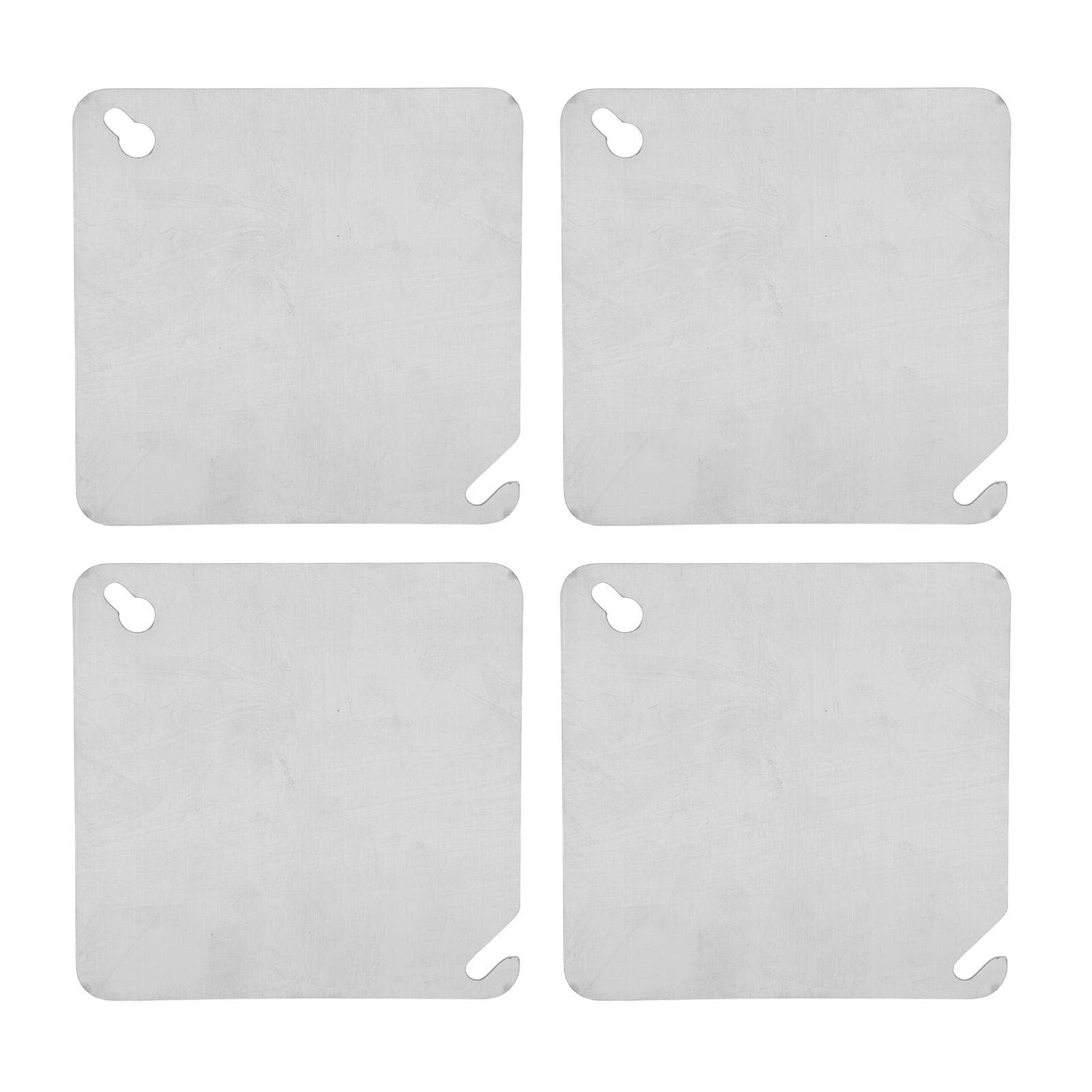4PCS Metal Electrical Box Cover Plates 4 Inch Galvanized Iron Electric Junction Box Panel Cover for