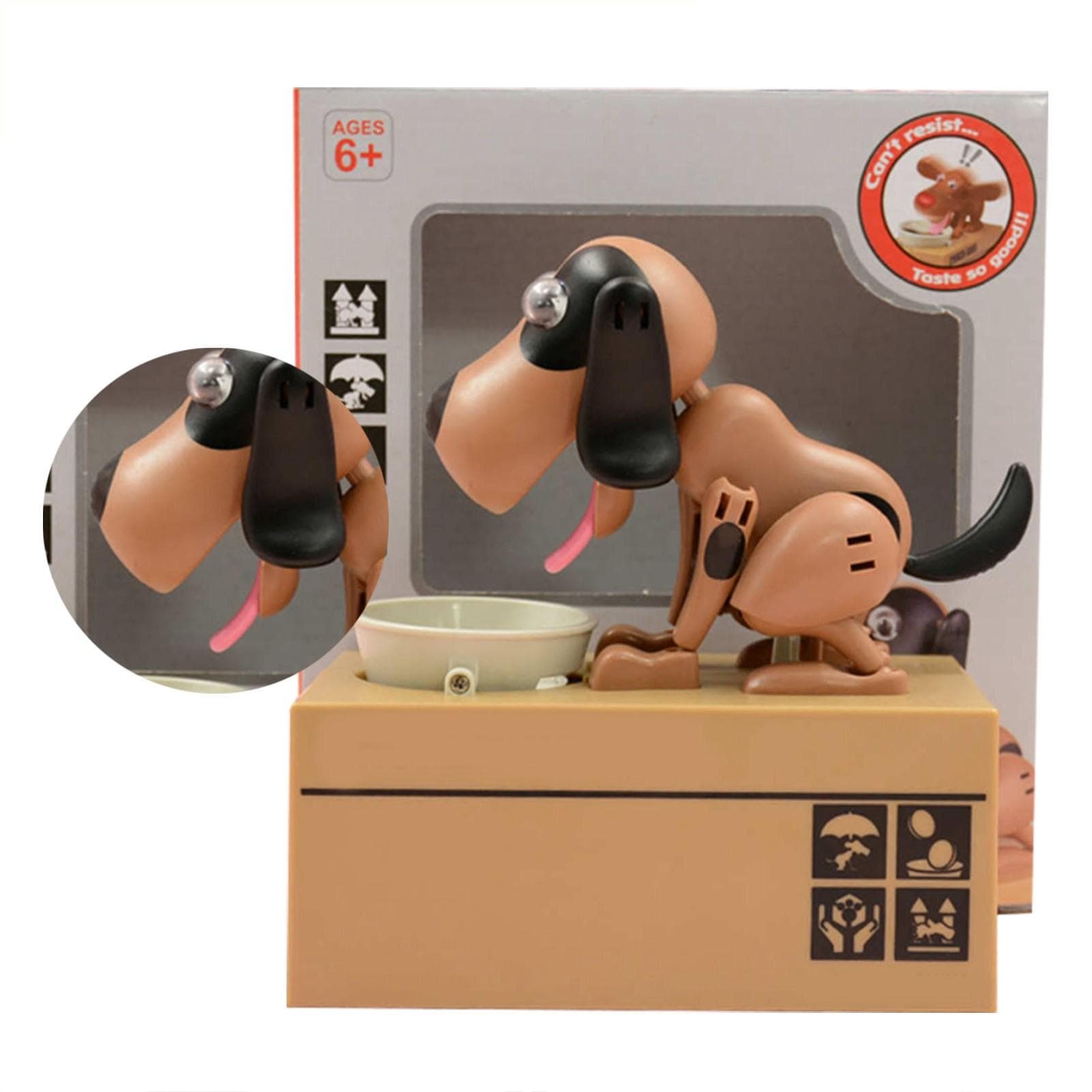 Dog Piggy Bank for Kids Cartoon Cute Attractive Money Saving Bank Coin Bank for Decorative Black One Size multicolour