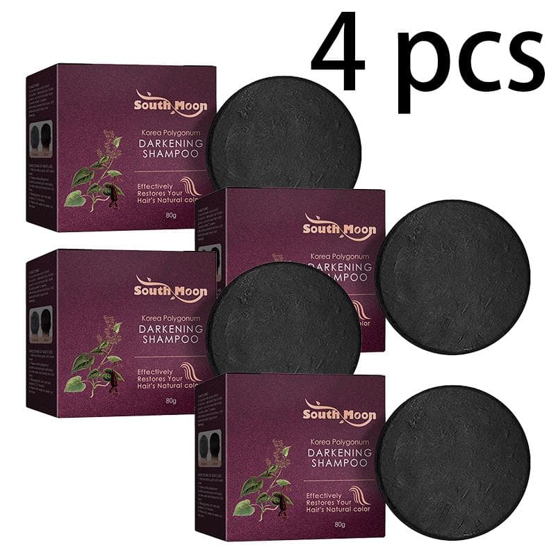 He Shou Wu Shampoo Soap Brighten Hair Restore Natural Hair Color Black Hair Strengthen Nourish Hair Root Conditioner