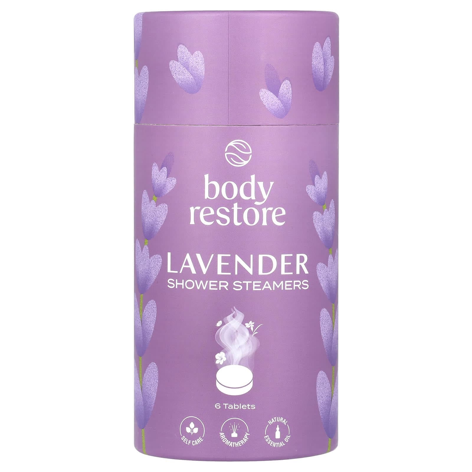 Body Restore, shower steamer, lavender, 6 tablets, 5.3oz
