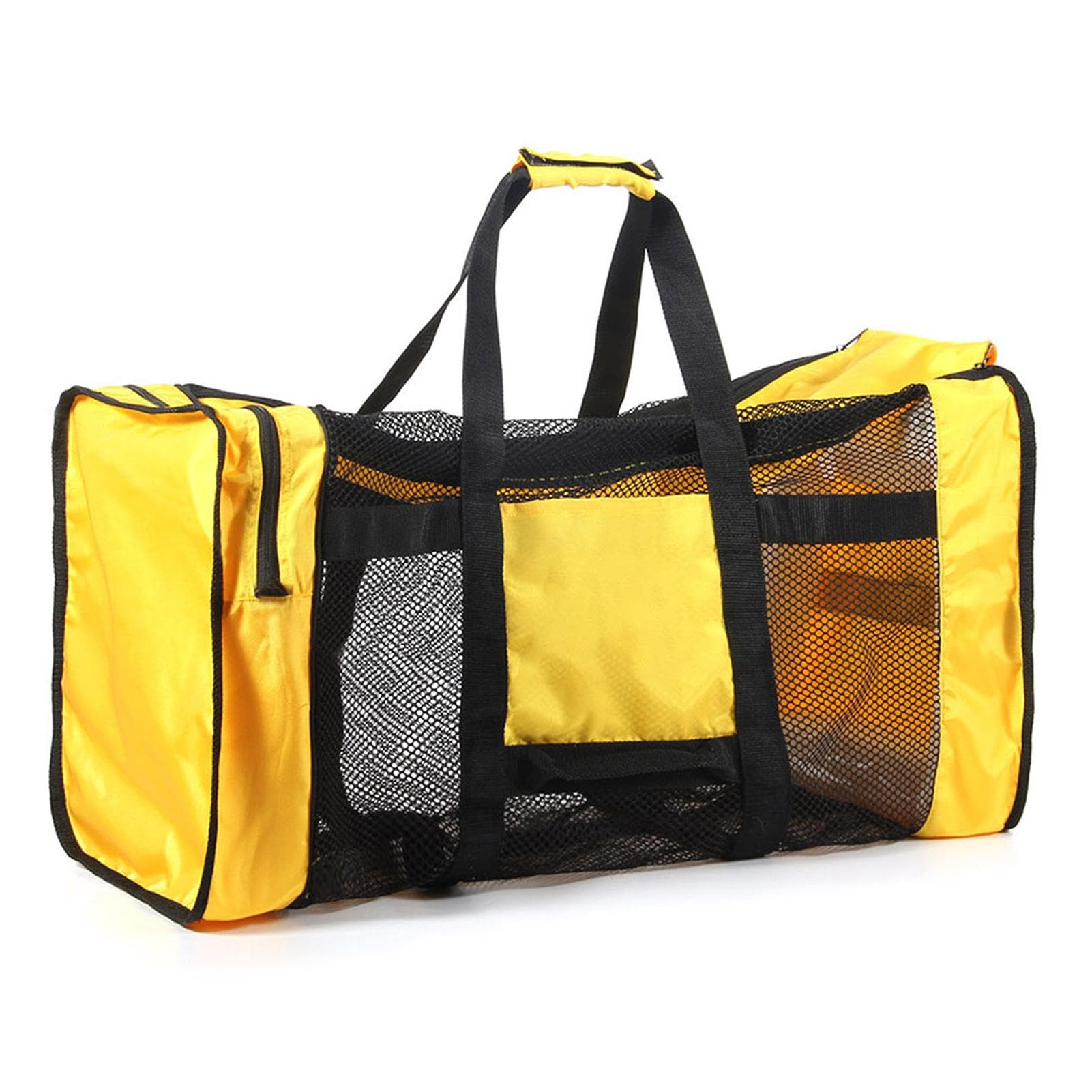 100L Mesh Duffle Gear Bag for Scuba Diving Snorkeling Swimming Beach and Sports Equipment yellow