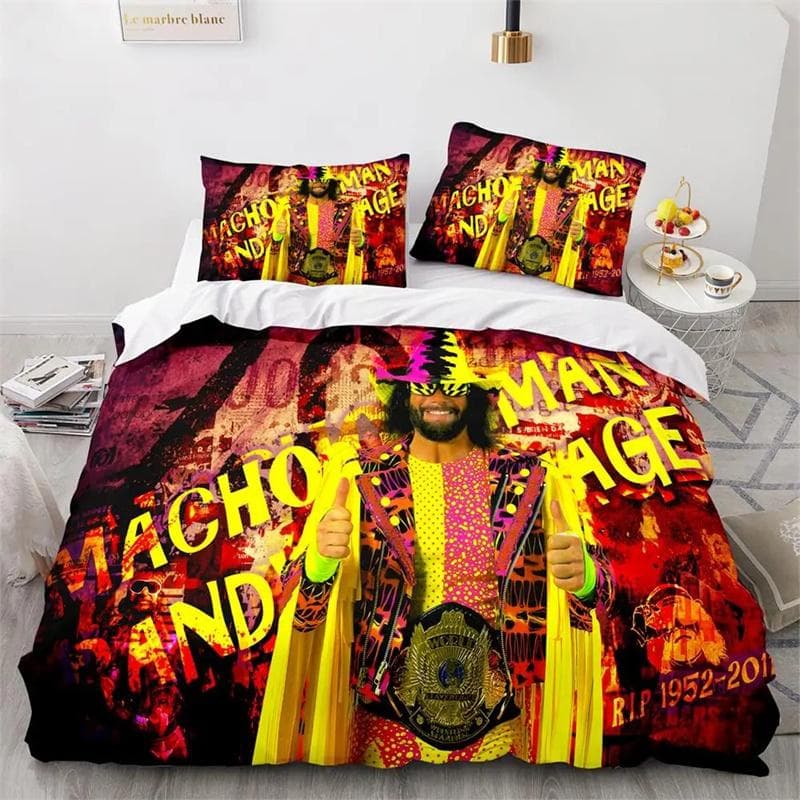 WWE EAW Bedding Set Single Twin Full Queen King Size Wrestling Game Bed Set Aldult Kid Bedroom Duvetcover Sets 3D Print 135x200cm 2pcs
