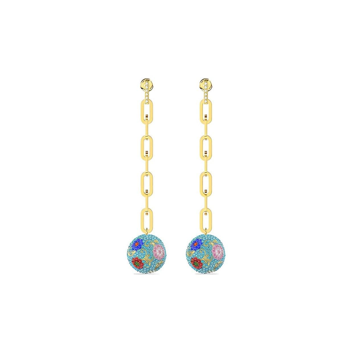 Swarovski Flower Of Fortune Earrings Women earrings Gold 5599486 Gold Plated