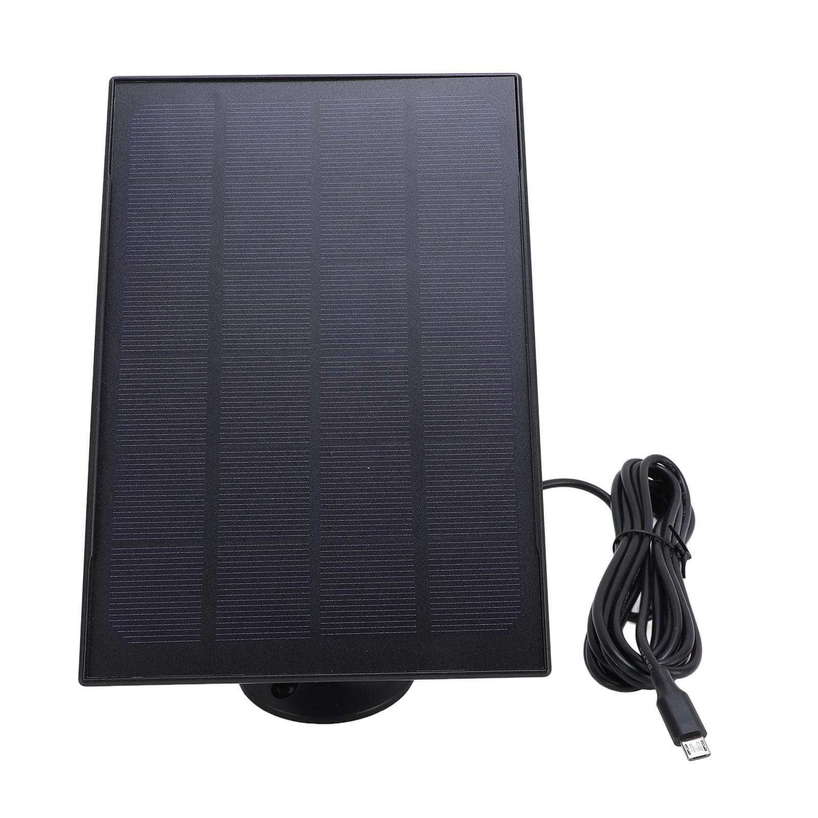 8W Solar Panel for Bird Feeder Camera Type C IP66 Water Proof 360 Degree Mount Doorbell Solar Panel black