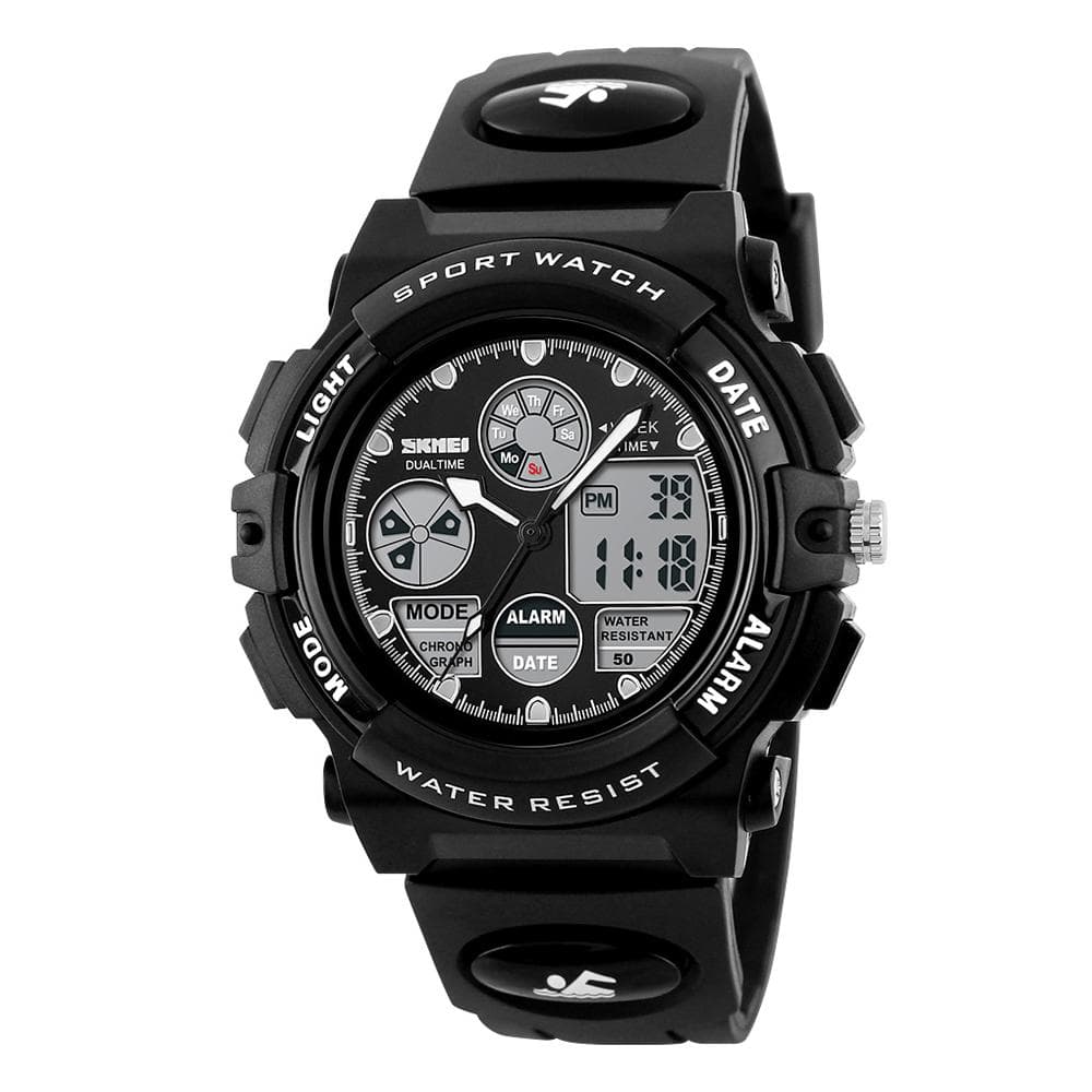 SKMEI 1163 Watches Kids Outdoor Sports Children Watch Digital Quartz Wristwatch for Boys Girls black