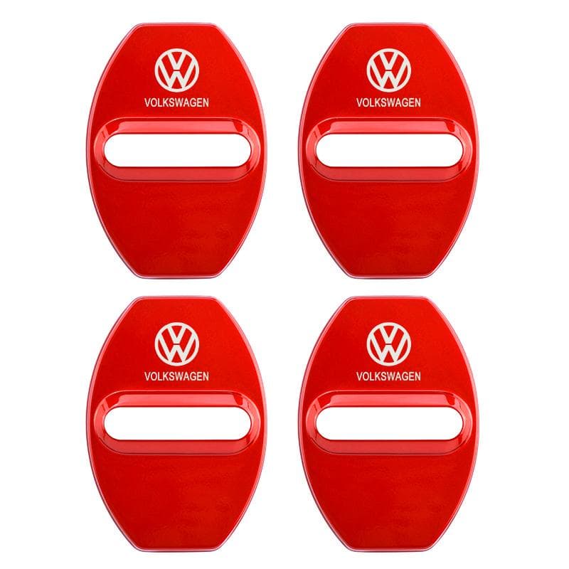 2026 Hot For VW VOLKSWAGEN 4 PCS/Set Car Styling Carbon fiber Auto Door Lock Cover Case for Volkswagen VW Golf Tiguan CADDY PASS
