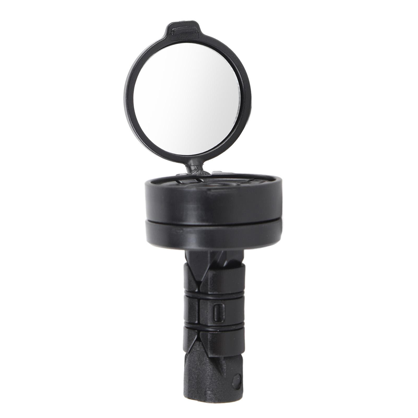 Riding Bar End Rear View Mirror Adjustable HD Glass Convex Lens Stable Structure Safe Cycling