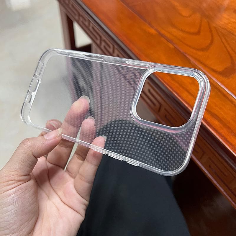 2.0 Thickened Transparent Case Suitable for IPhone16 Mobile Phone Case 13 Large Hole Apple 15 Silicone 14 Protective Case 7 iPhone 7Plus/8Plus
