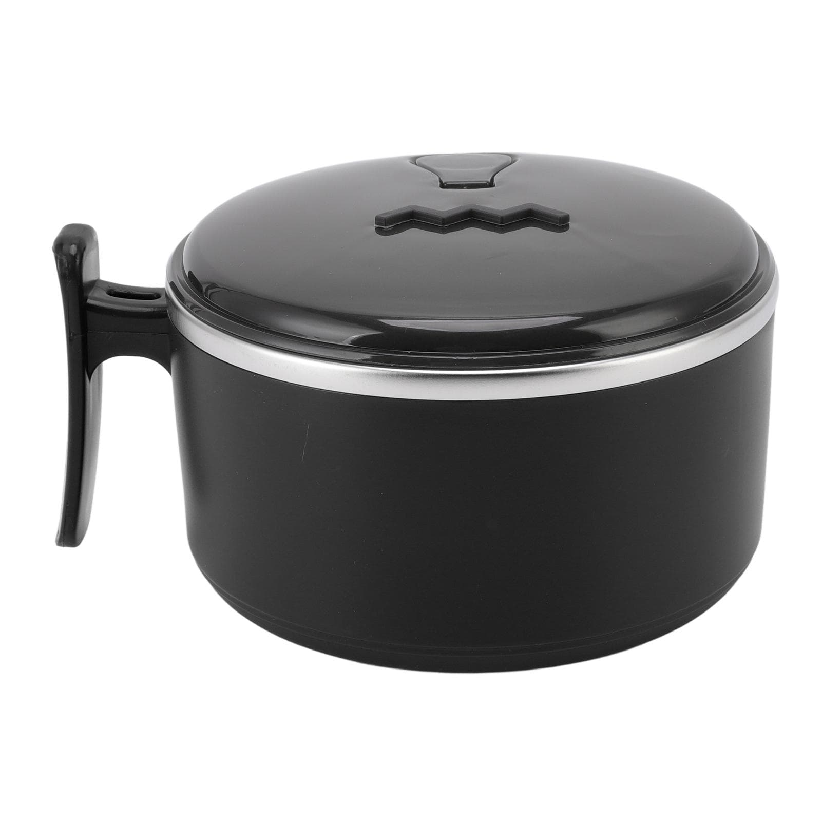 Insulated Bowl 304 Stainless Steel with Lids Stand Design Hollow Double Layer Heat Insulation Ramen L(for 6.5-9kg) black