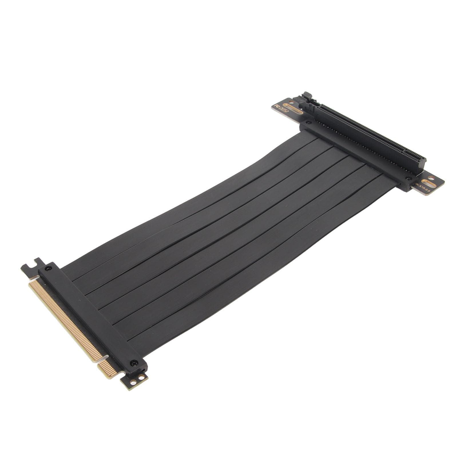 PCIE 3.0 X16 Riser Cable High Speed Flexible 90 Degree Extender Card Extension Port Graphics Card 30cm / 11.81in black