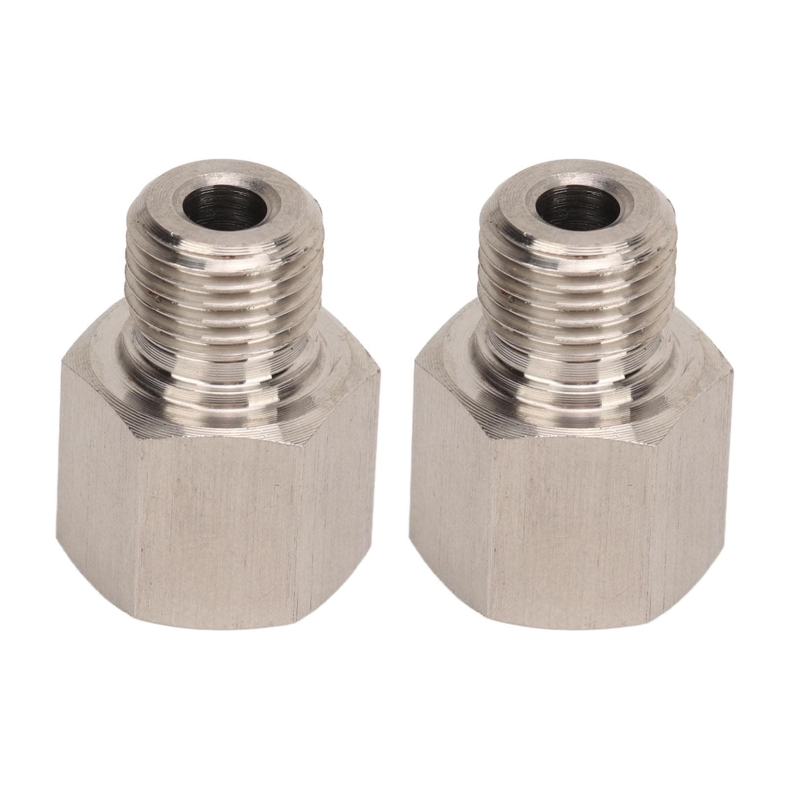 18in NPT Female to M10 X 1.0 Male Pressure Gauge Sender Adapter Stainless Steel Leakproof
