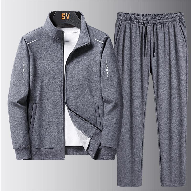 Men's Sportswear Set Tracksuits Two Pieces Sets Homme Clothes Hoodies+Pants Suit Male Streetswear Hoodie Jackets Plus Size XXXL grey