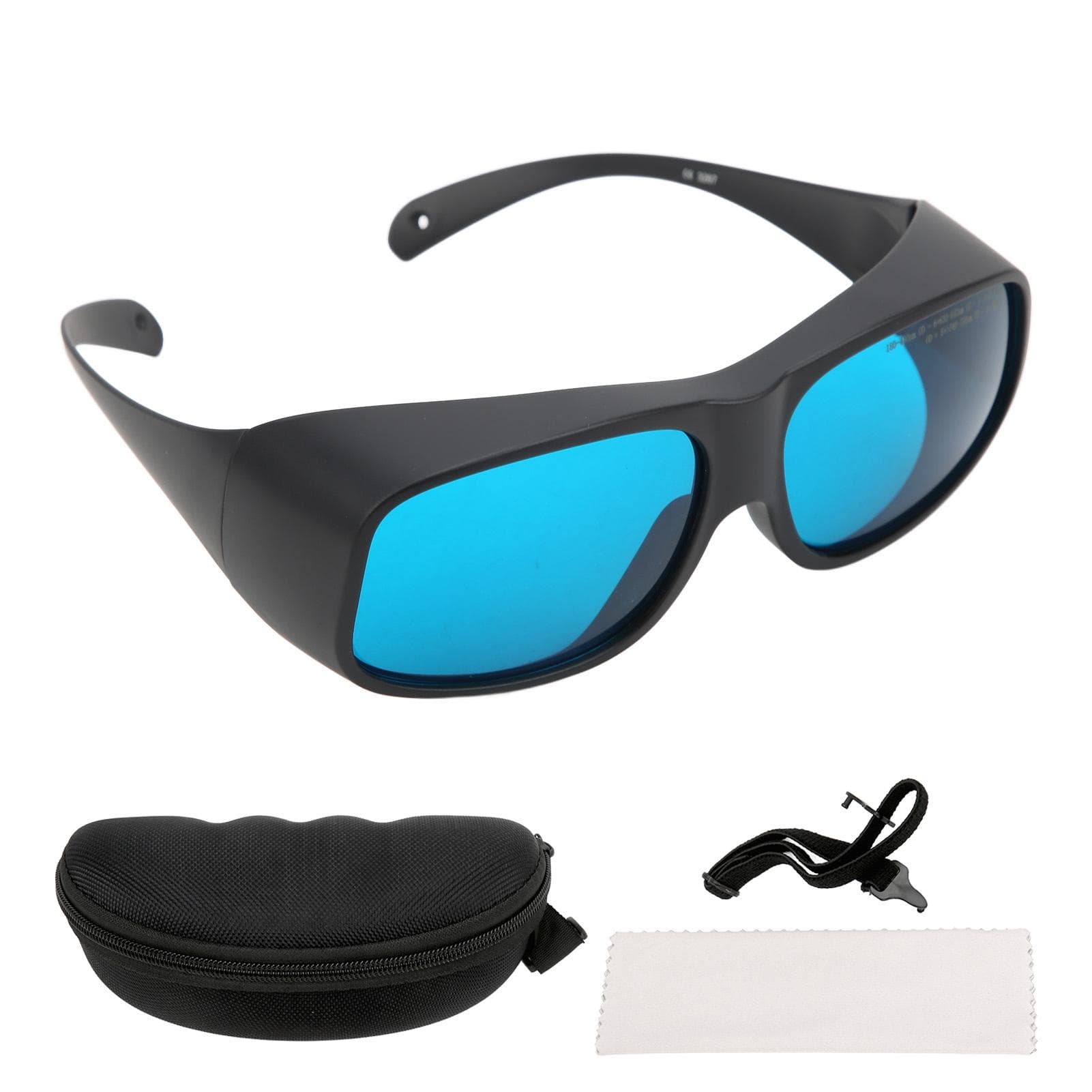 650nm Laser Safety Goggles Anti Laser Glasses with Wrap Around Design Fit Myopia GogglesBlack black