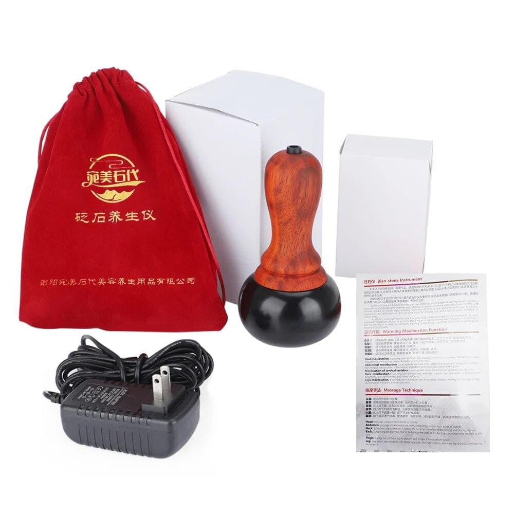 Electric Heating Bian Stone Gua Sha Massager Hot Compress Body Physiotherapy Tool Back Face Massage Warm Moxibustion Guasha Tool CN