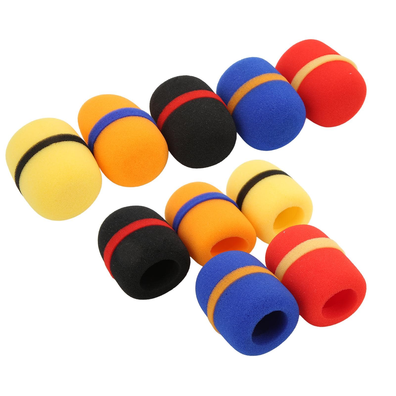 10Pcs Microphone Cover Thick Soft Sponge Dustproof Various Colors Good Elasticity Microphone