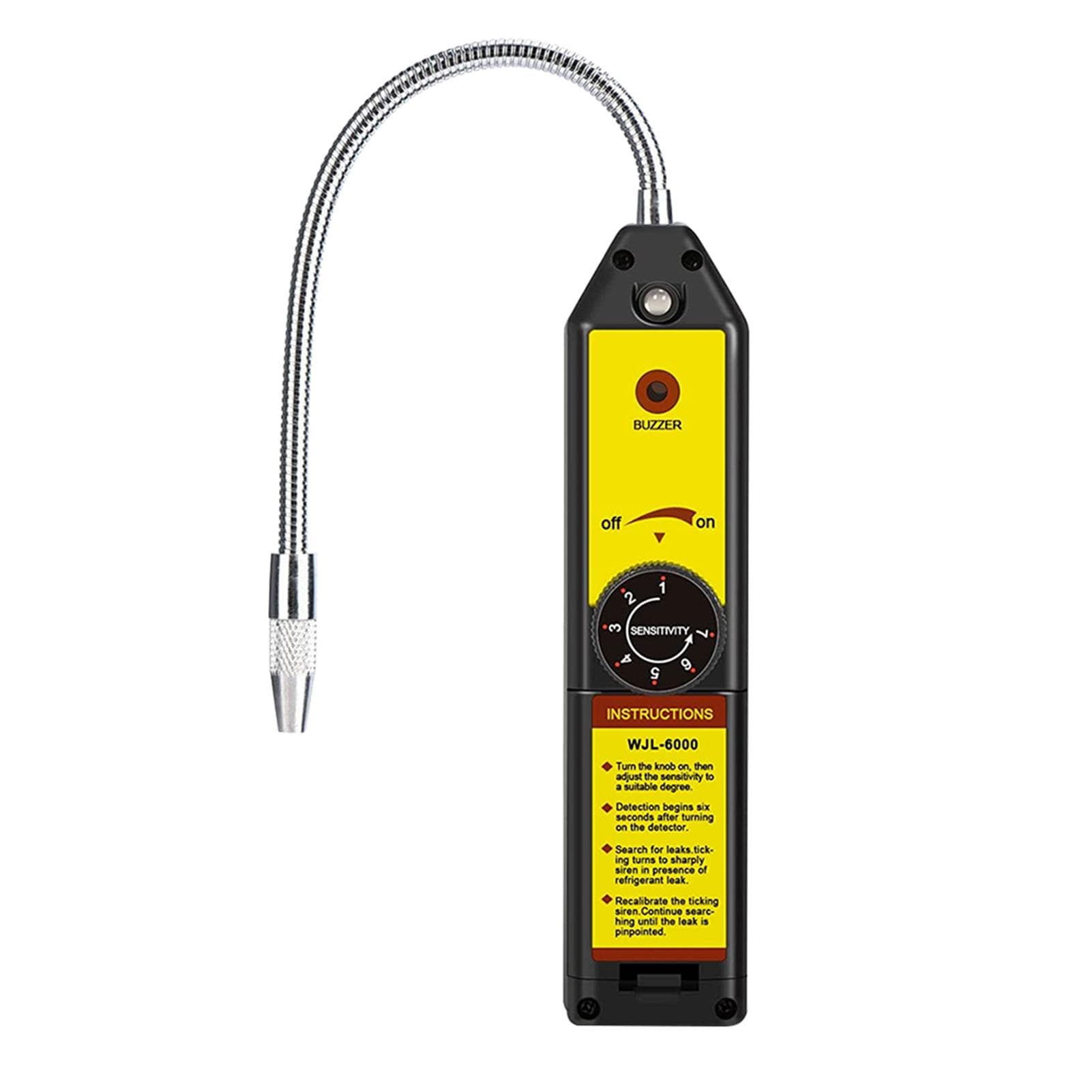 Freon Leak Detector WJL6000 Refrigerant HVAC Leak Detector Halogen Gas Sniffer Automotive Gas yellow
